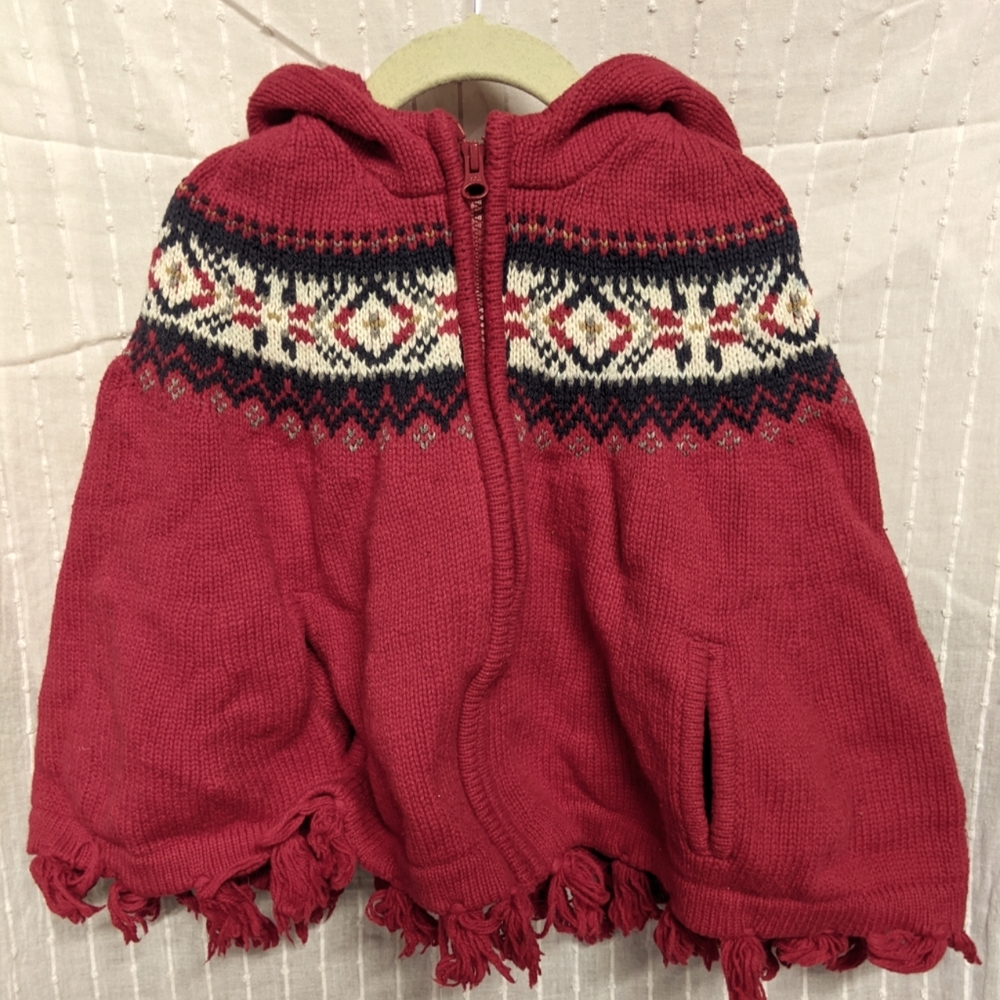 Lands End knit poncho